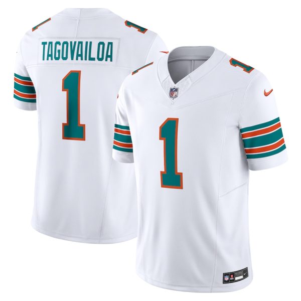 Men's Miami Dolphins Tua Tagovailoa Nike White Vapor F.U.S.E. Limited Jersey - GNE DROP509