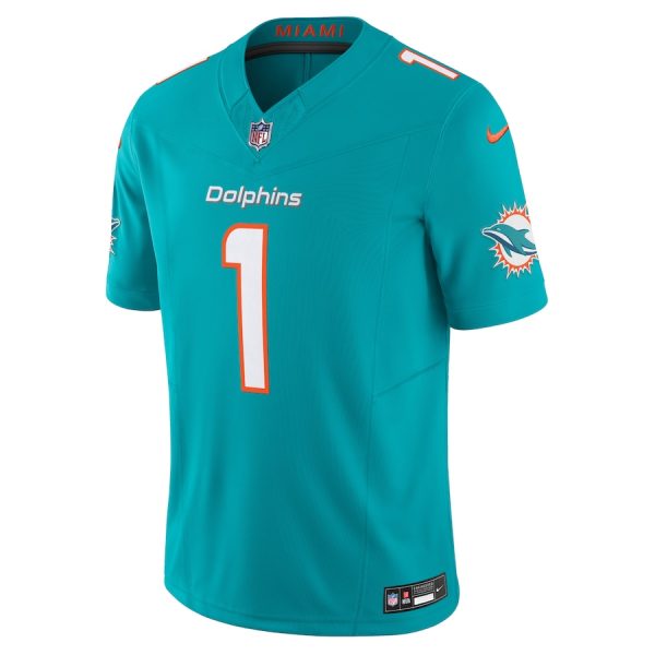 Men's Miami Dolphins Tua Tagovailoa Nike Aqua Vapor F.U.S.E. Limited Jersey - GNE DROP511