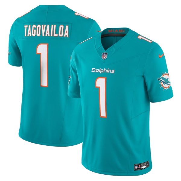 Men's Miami Dolphins Tua Tagovailoa Nike Aqua Vapor F.U.S.E. Limited Jersey - GNE DROP511