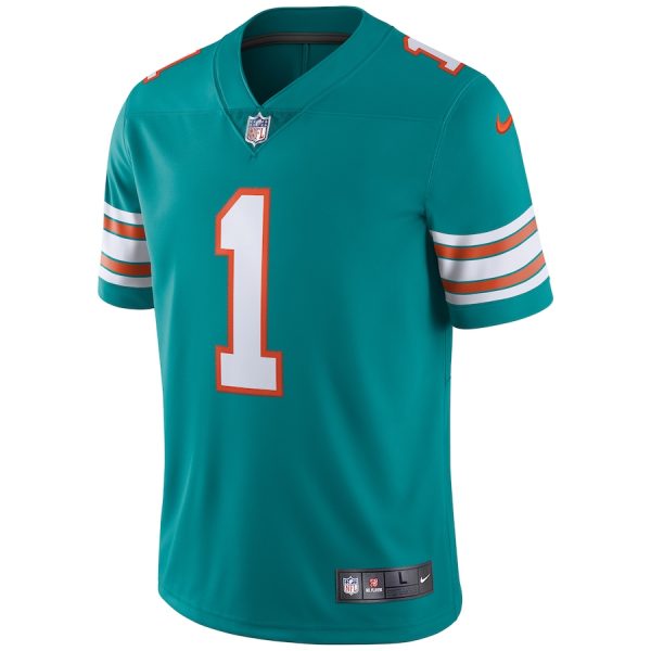 Men's Miami Dolphins Tua Tagovailoa Nike Aqua Alternate Vapor Limited Jersey - GNE DROP513