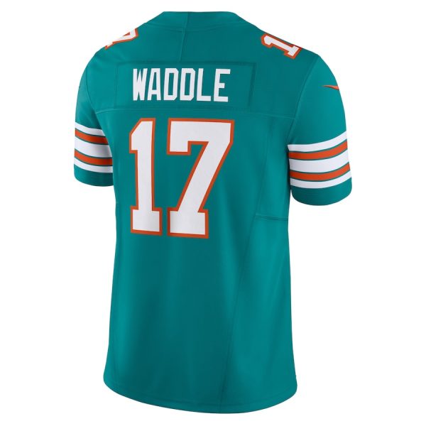 Men's Miami Dolphins Jaylen Waddle Nike Aqua Vapor F.U.S.E. Limited Jersey - GNE DROP514