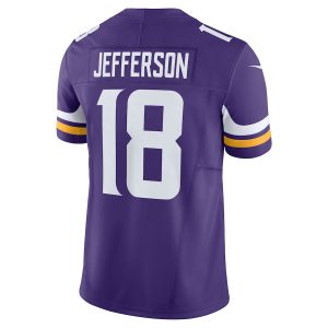 Men's Minnesota Vikings Justin Jefferson Nike Purple Vapor F.U.S.E. Limited Jersey - GNE DROP515