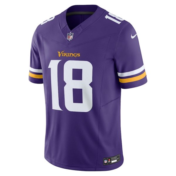 Men's Minnesota Vikings Justin Jefferson Nike Purple Vapor F.U.S.E. Limited Jersey - GNE DROP515