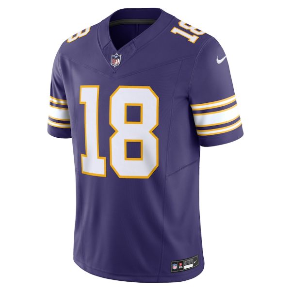 Men's Minnesota Vikings Justin Jefferson Nike Purple Vapor F.U.S.E. Limited Jersey - GNE DROP516