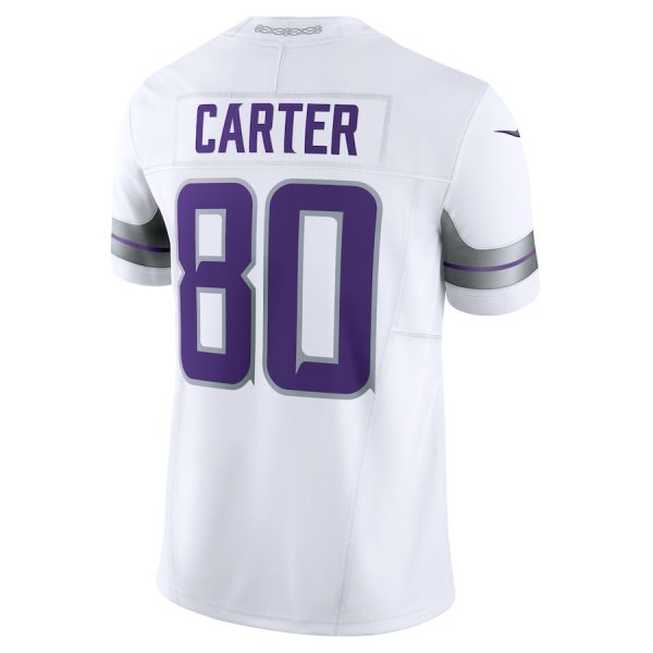 Men's Minnesota Vikings Cris Carter Nike White Alternate Vapor F.U.S.E. Retired Player Limited Jersey - GNE DROP519