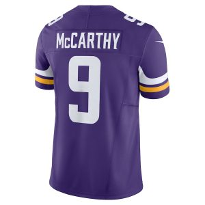 Men's Minnesota Vikings J.J. McCarthy Nike Purple Vapor F.U.S.E. Limited Jersey - GNE DROP521