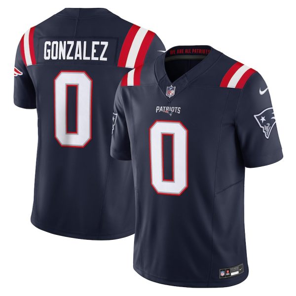 Men's New England Patriots Christian Gonzalez Nike Navy Vapor F.U.S.E. Limited Jersey - GNE DROP527