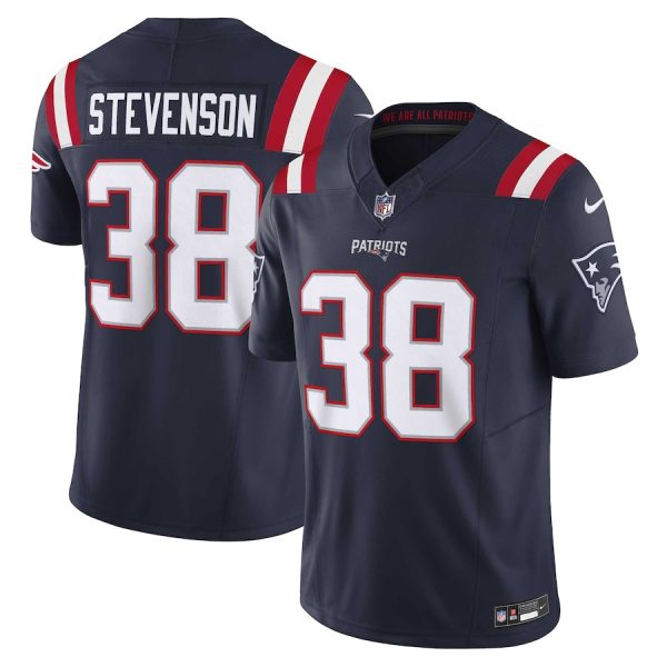 Men's New England Patriots Rhamondre Stevenson Nike Navy Vapor F.U.S.E. Limited Jersey - GNE DROP531