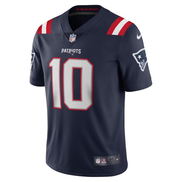 Men's New England Patriots Mac Jones Nike Navy Vapor Limited Jersey - GNE DROP532