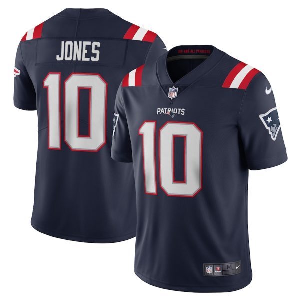 Men's New England Patriots Mac Jones Nike Navy Vapor Limited Jersey - GNE DROP532