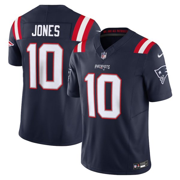 Men's New England Patriots Mac Jones Nike Navy Vapor F.U.S.E. Limited Jersey - GNE DROP536