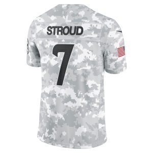 Men's Houston Texans C.J. Stroud Nike Nike Arctic Camo 2024 Salute to Service Limited Jersey - GNE DROP006