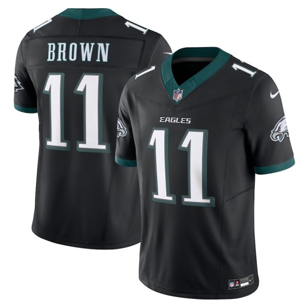 Men's Philadelphia Eagles A.J. Brown Nike Black Alternate Vapor F.U.S.E. Limited Jersey - GNE DROP028