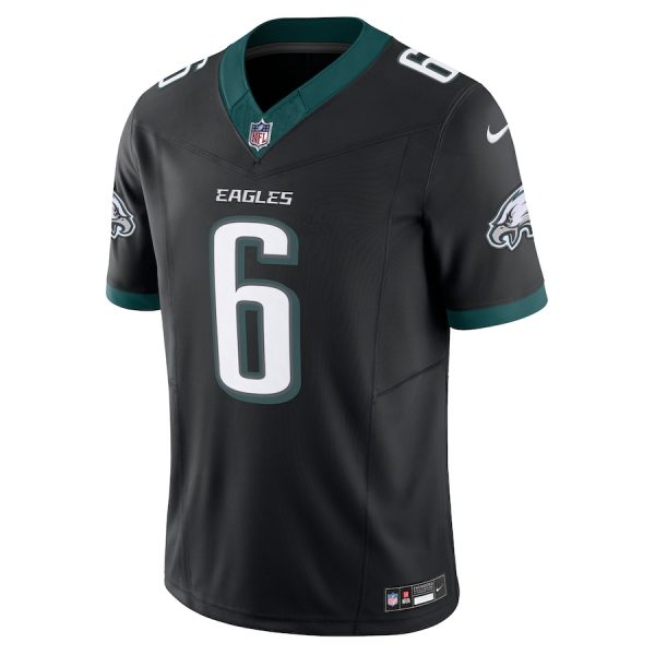 Men's Philadelphia Eagles DeVonta Smith Nike Black Alternate Vapor F.U.S.E. Limited Jersey - GNE DROP030