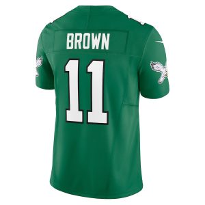 Men's Philadelphia Eagles A.J. Brown Nike Kelly Green Vapor F.U.S.E. Limited Jersey - GNE DROP032