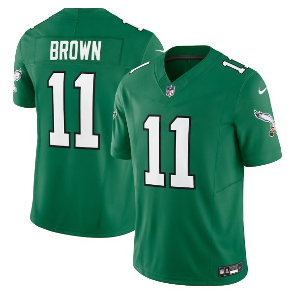 Men's Philadelphia Eagles A.J. Brown Nike Kelly Green Vapor F.U.S.E. Limited Jersey - GNE DROP032