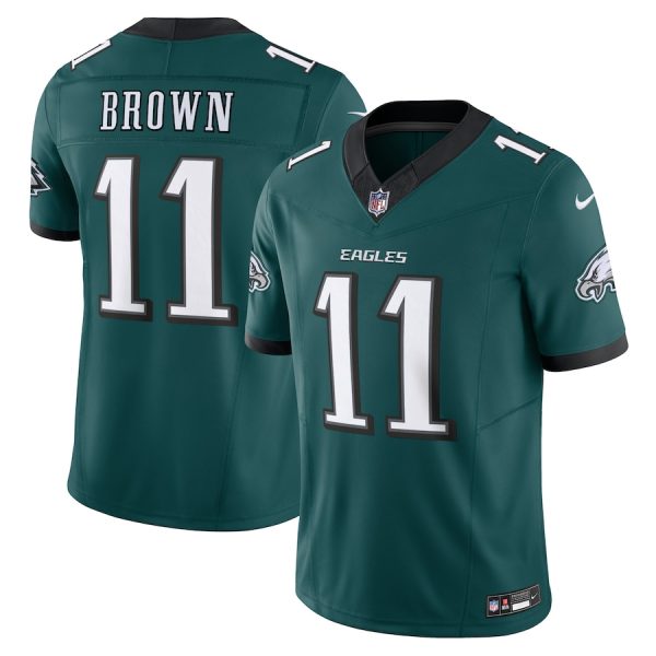 Men's Philadelphia Eagles A.J. Brown Nike Midnight Green Vapor F.U.S.E. Limited Jersey - GNE DROP038