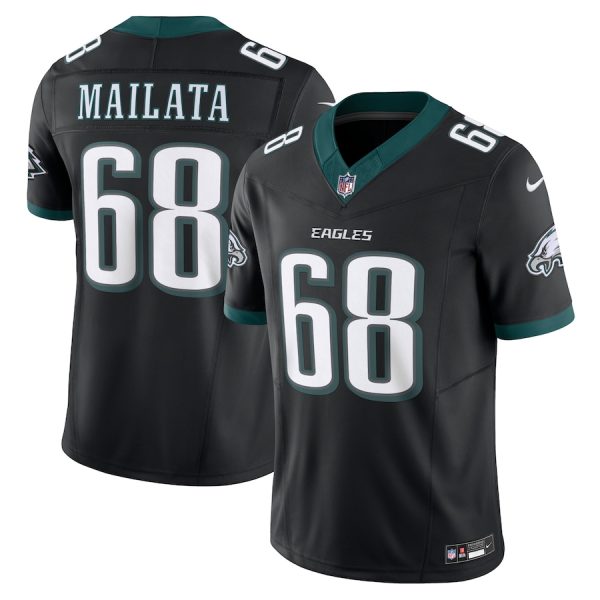 Men's Philadelphia Eagles Jordan Mailata Nike Black Alternate Vapor F.U.S.E. Limited Jersey - GNE DROP044