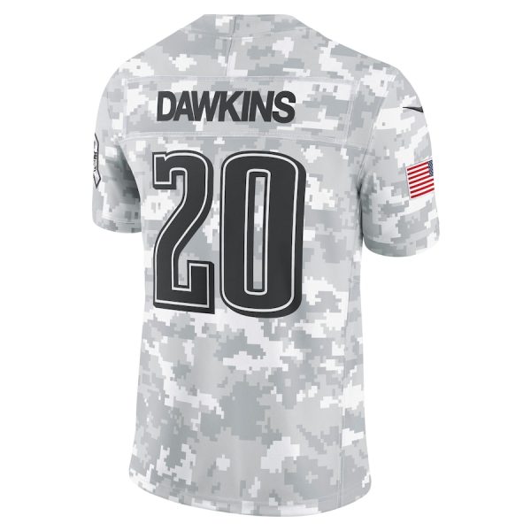 Men's Philadelphia Eagles Brian Dawkins Nike Arctic Camo 2024 Salute to Service Retired Player Limited Jersey - GNE DROP049