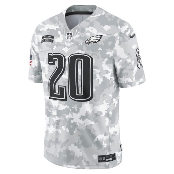 Men's Philadelphia Eagles Brian Dawkins Nike Arctic Camo 2024 Salute to Service Retired Player Limited Jersey - GNE DROP049