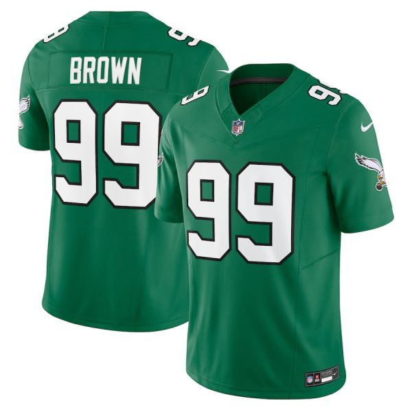 Men's Philadelphia Eagles Jerome Brown Nike Kelly Green Alternate Vapor F.U.S.E. Limited Jersey - GNE DROP053