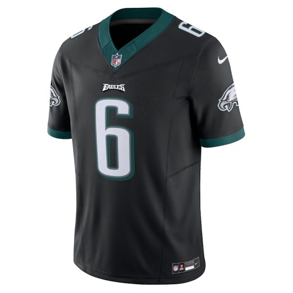 Men's Philadelphia Eagles DeVonta Smith Nike Black Vapor F.U.S.E. Limited Jersey - GNE DROP057