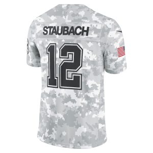 Men's Dallas Cowboys Roger Staubach Nike Arctic Camo 2024 Salute to Service Retired Player Limited Jersey - GNE DROP064