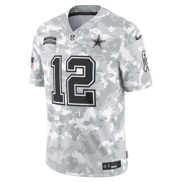 Men's Dallas Cowboys Roger Staubach Nike Arctic Camo 2024 Salute to Service Retired Player Limited Jersey - GNE DROP064