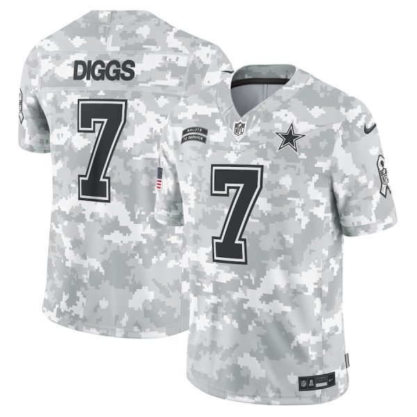 Men's Dallas Cowboys Trevon Diggs Nike Arctic Camo 2024 Salute to Service Limited Jersey - GNE DROP076