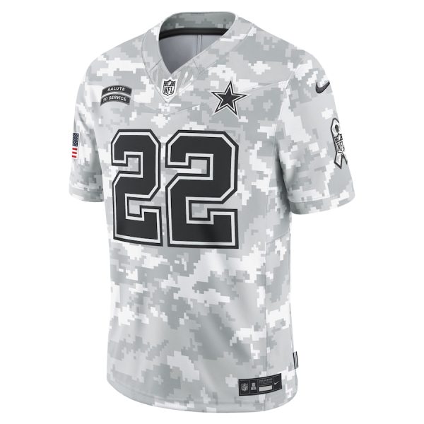 Men's Dallas Cowboys Emmitt Smith Nike Arctic Camo 2024 Salute to Service Retired Player Limited Jersey - GNE DROP079