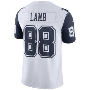 Men's Dallas Cowboys CeeDee Lamb Nike White 2nd Alternate Vapor Limited Jersey - GNE DROP088