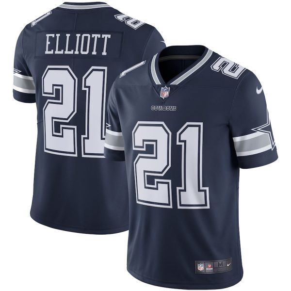 Men's Dallas Cowboys Ezekiel Elliott Nike Navy Vapor Limited Jersey - GNE DROP091