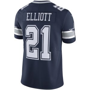 Men's Dallas Cowboys Ezekiel Elliott Nike Navy Vapor Limited Jersey - GNE DROP091