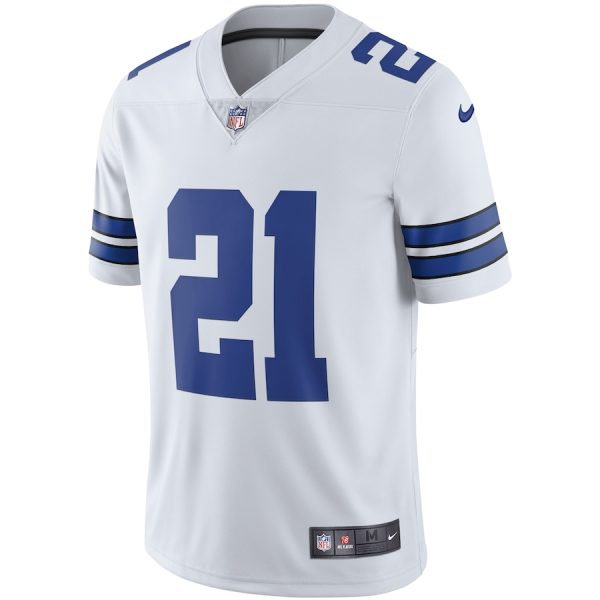 Men's Dallas Cowboys Ezekiel Elliott Nike White Vapor Limited Player Jersey - GNE DROP092