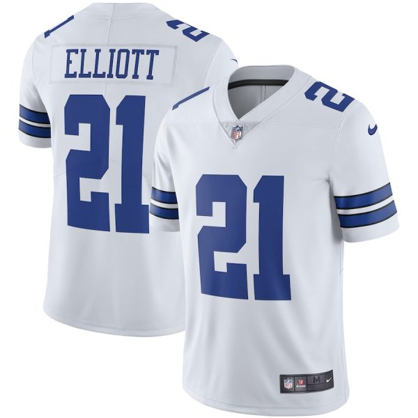 Men's Dallas Cowboys Ezekiel Elliott Nike White Vapor Limited Player Jersey - GNE DROP092