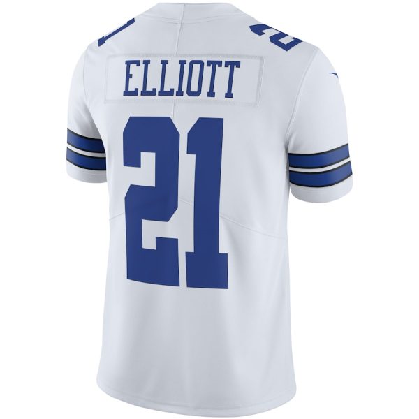 Men's Dallas Cowboys Ezekiel Elliott Nike White Vapor Limited Player Jersey - GNE DROP092