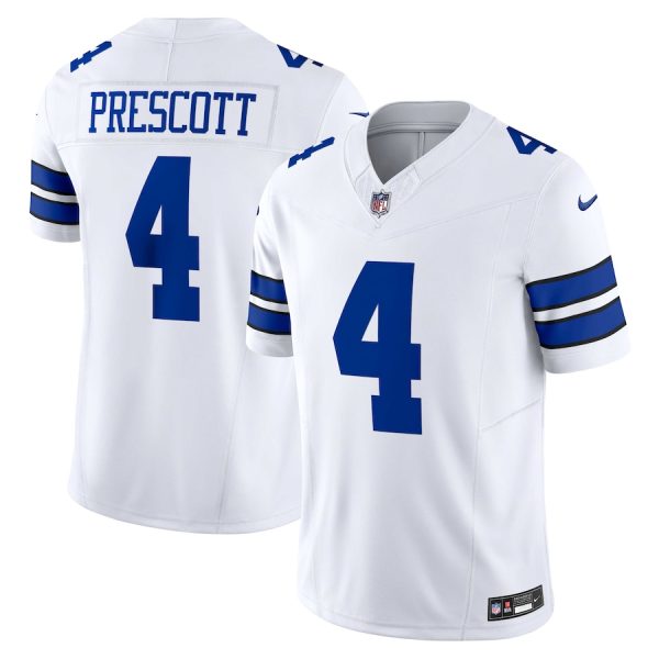 Men's Dallas Cowboys Dak Prescott Nike White Vapor F.U.S.E. Limited Jersey - GNE DROP093