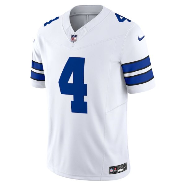 Men's Dallas Cowboys Dak Prescott Nike White Vapor F.U.S.E. Limited Jersey - GNE DROP093