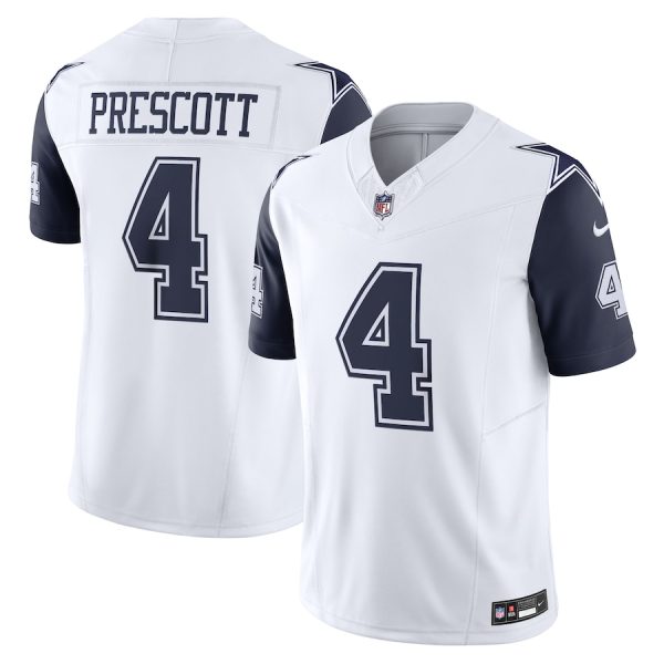 Men's Dallas Cowboys Dak Prescott Nike White Vapor F.U.S.E. Limited Jersey - GNE DROP094