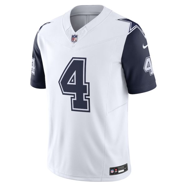 Men's Dallas Cowboys Dak Prescott Nike White Vapor F.U.S.E. Limited Jersey - GNE DROP094