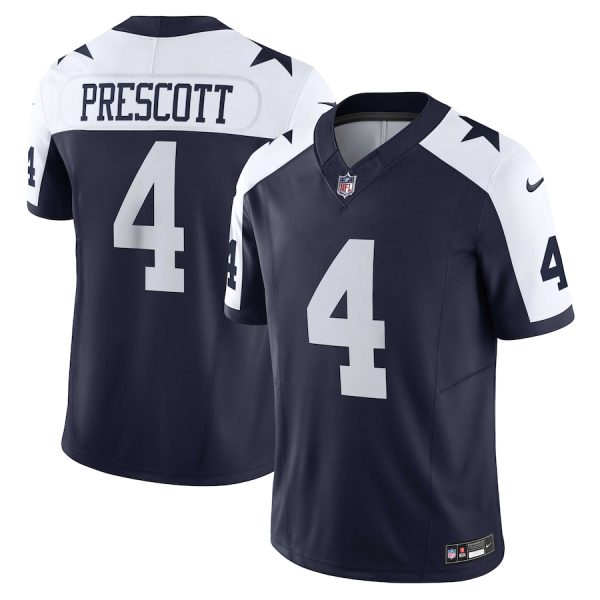 Men's Dallas Cowboys Dak Prescott Nike Navy Vapor F.U.S.E. Limited Jersey - GNE DROP095