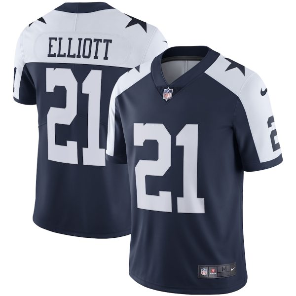 Men's Dallas Cowboys Ezekiel Elliott Nike Navy Alternate Vapor Limited Jersey - GNE DROP096