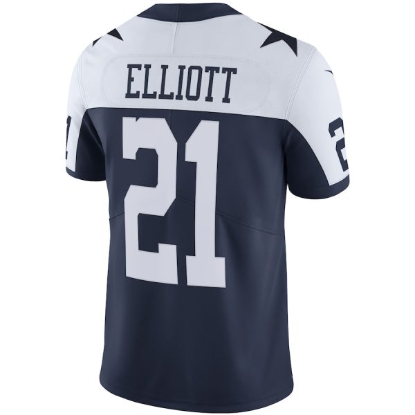 Men's Dallas Cowboys Ezekiel Elliott Nike Navy Alternate Vapor Limited Jersey - GNE DROP096