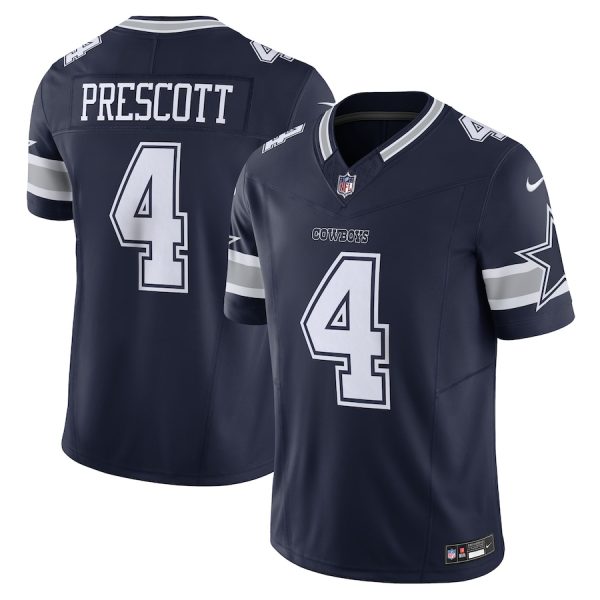 Men's Dallas Cowboys Dak Prescott Nike Navy Vapor F.U.S.E. Limited Jersey - GNE DROP097