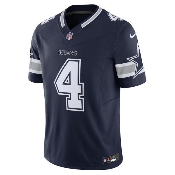 Men's Dallas Cowboys Dak Prescott Nike Navy Vapor F.U.S.E. Limited Jersey - GNE DROP097