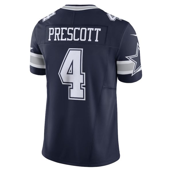 Men's Dallas Cowboys Dak Prescott Nike Navy Vapor F.U.S.E. Limited Jersey - GNE DROP097