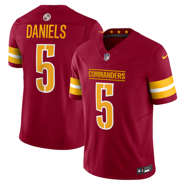 Men's Washington Commanders Jayden Daniels Nike Burgundy Vapor F.U.S.E. Limited Jersey - GNE DROP098