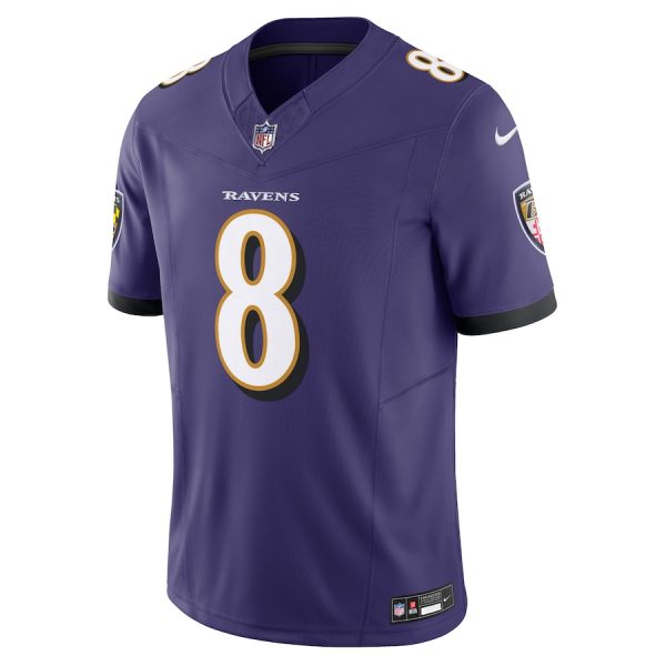 Men's Baltimore Ravens Lamar Jackson Nike Purple Vapor F.U.S.E. Limited Jersey - GNE DROP172