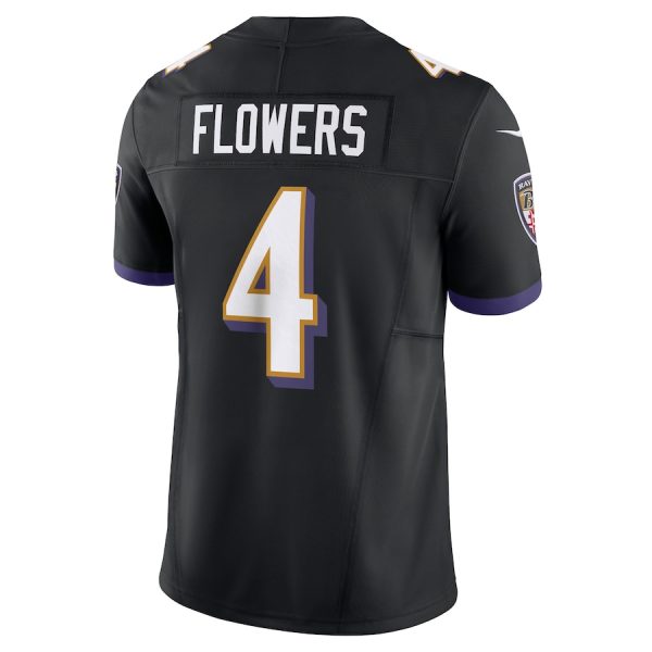 Men's Baltimore Ravens Zay Flowers Nike Black Alternate Vapor F.U.S.E. Limited Jersey - GNE DROP176