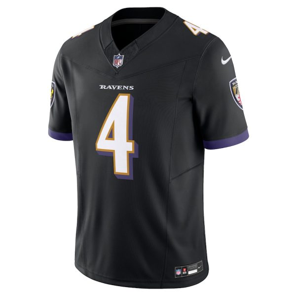 Men's Baltimore Ravens Zay Flowers Nike Black Alternate Vapor F.U.S.E. Limited Jersey - GNE DROP176